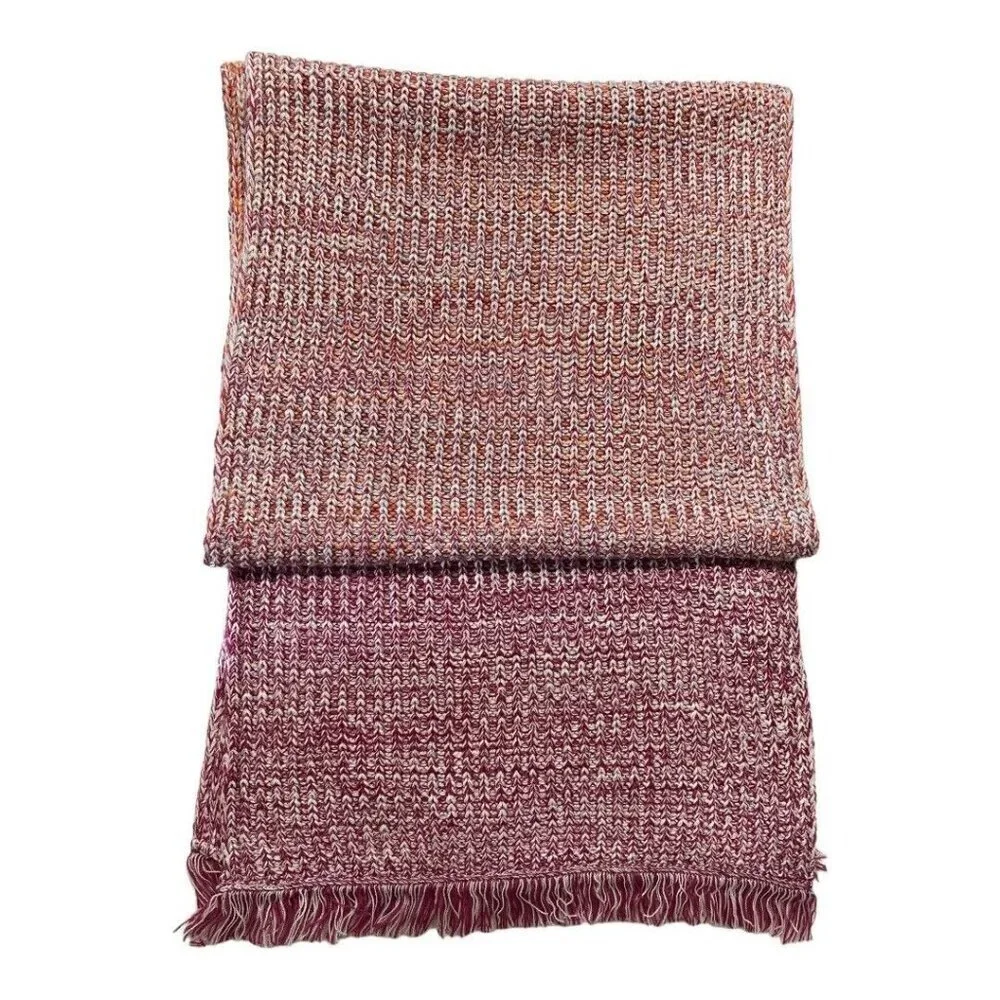 Stitches & Stripes Acrylic Scarf~Size OS~Pink Orange Pashmina~Stitch Fix NWT - Picture 4 of 9